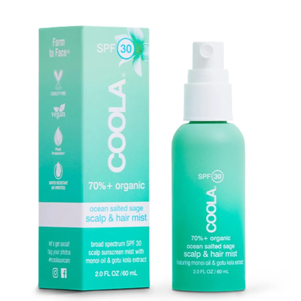 Coola Classic 30 Organic Scalp & Hair Mist